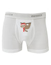 Cute Christmas Sloth with Santa Hat Boxer Briefs-Boxer Briefs-TooLoud-White-Small-Davson Sales