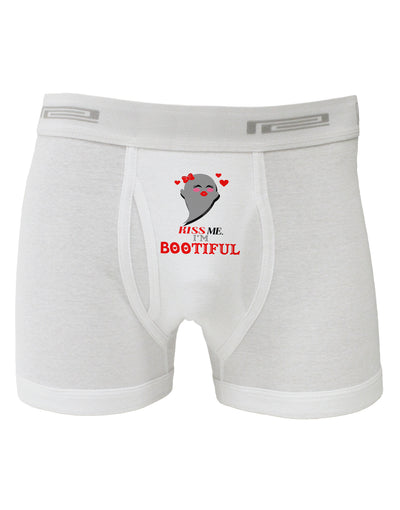 Kiss Me BOOtiful Ghost Red Boxer Briefs-Boxer Briefs-TooLoud-White-Small-Davson Sales