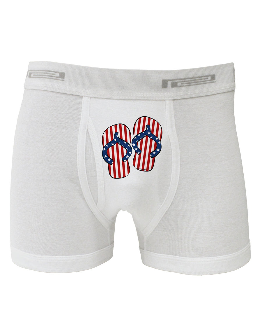 Stars and Stripes Flip Flops Boxer Briefs-Boxer Briefs-TooLoud-White-Small-Davson Sales