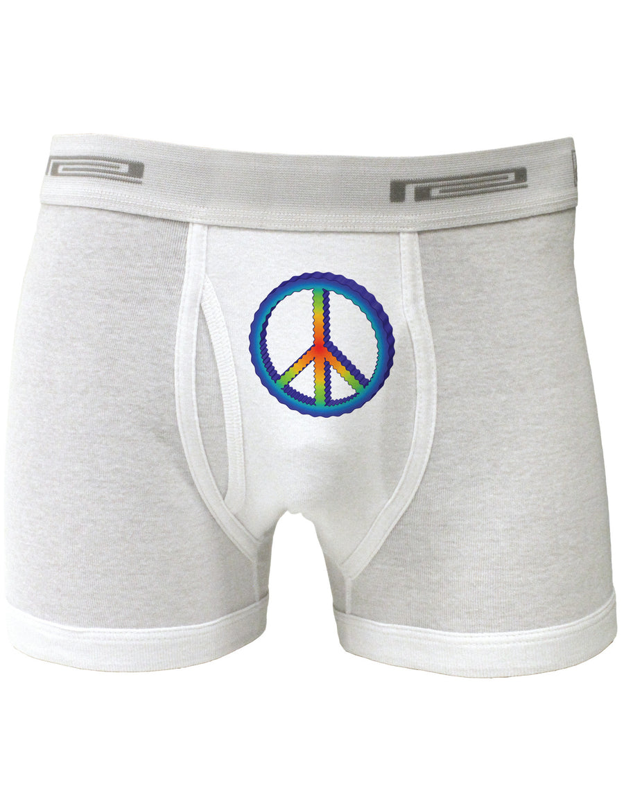 Rainbow Peace Boxer Briefs-Boxer Briefs-TooLoud-White-Small-Davson Sales