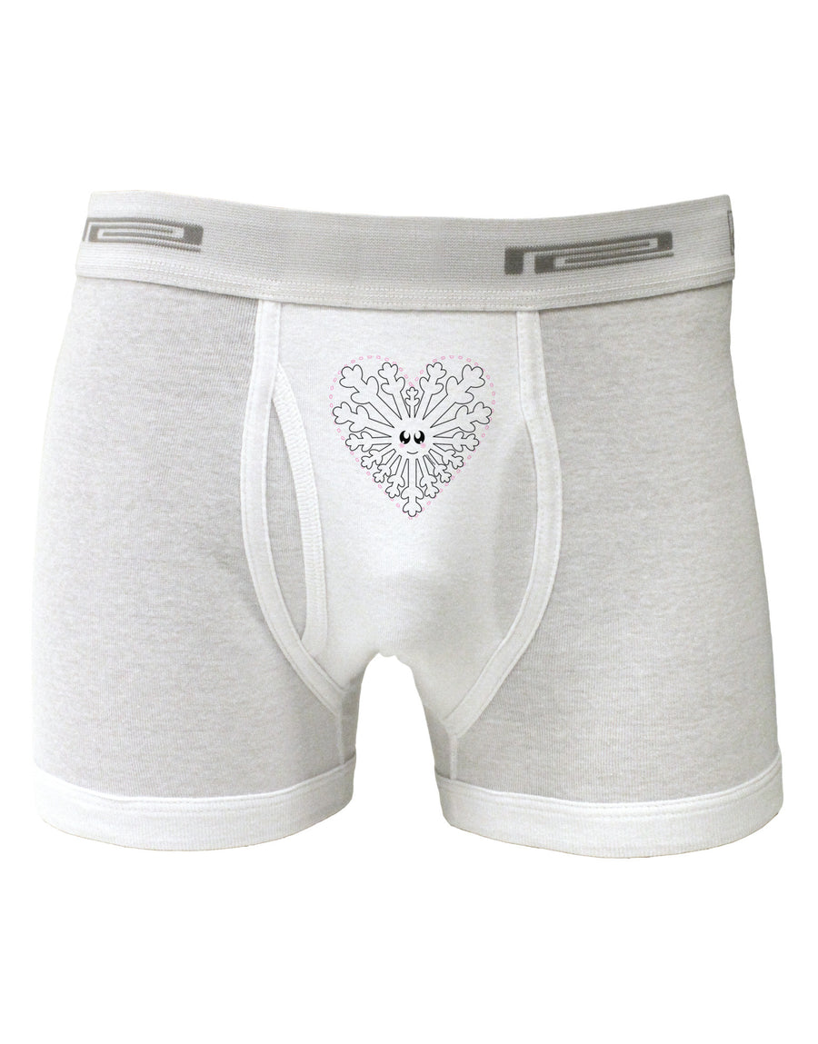 Heart Snowflake Christmas Boxer Briefs-Boxer Briefs-TooLoud-White-Small-Davson Sales