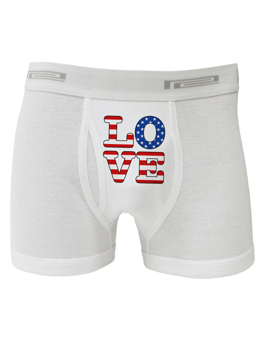 American Love Design Boxer Briefs by TooLoud-Boxer Briefs-TooLoud-White-Small-Davson Sales