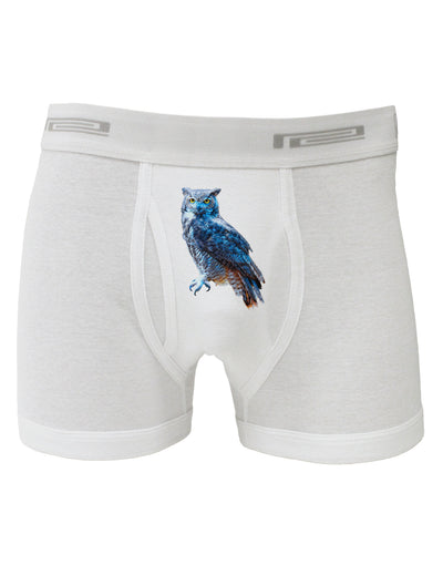 Colorful Great Horned Owl Boxer Briefs-Boxer Briefs-TooLoud-White-Small-Davson Sales