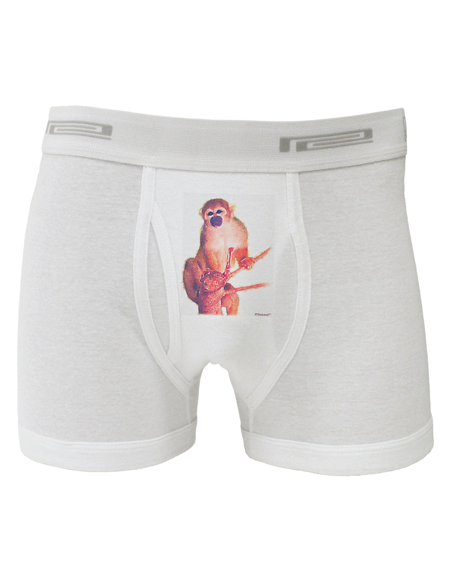 Monkey in Tree Watercolor Boxer Briefs-Boxer Briefs-TooLoud-White-Small-Davson Sales