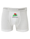 holly Merry Christmas Text Boxer Briefs-Boxer Briefs-TooLoud-White-Small-Davson Sales