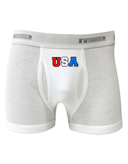 Collegiate USA Boxer Briefs-Boxer Briefs-TooLoud-White-Small-Davson Sales