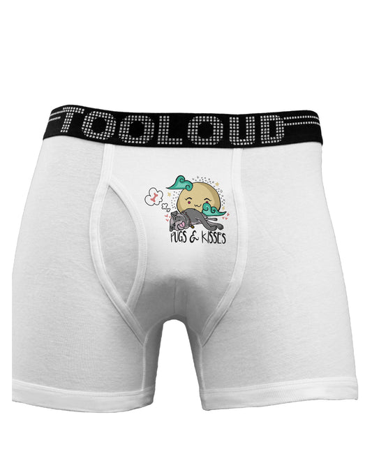 TooLoud Pugs and Kisses Boxer Briefs-Boxer Briefs-TooLoud-White-Small-Davson Sales