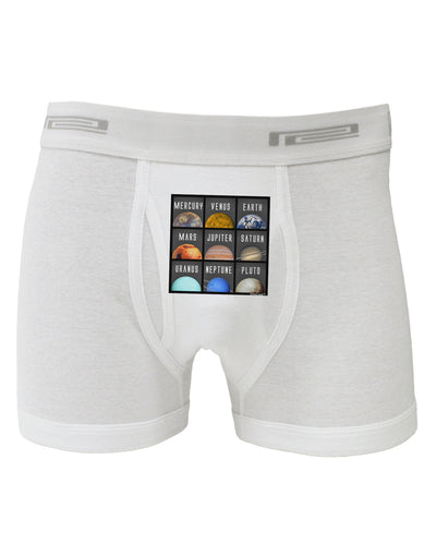 Solar System Squares Boxer Briefs-Boxer Briefs-TooLoud-White-Small-Davson Sales