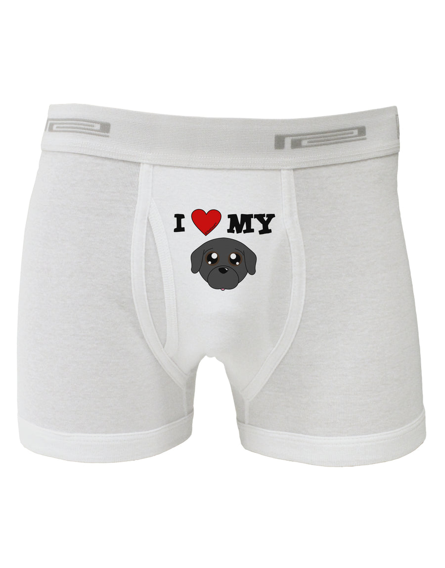 I Heart My - Cute Pug Dog - Black Boxer Briefs by TooLoud-Boxer Briefs-TooLoud-White-Small-Davson Sales