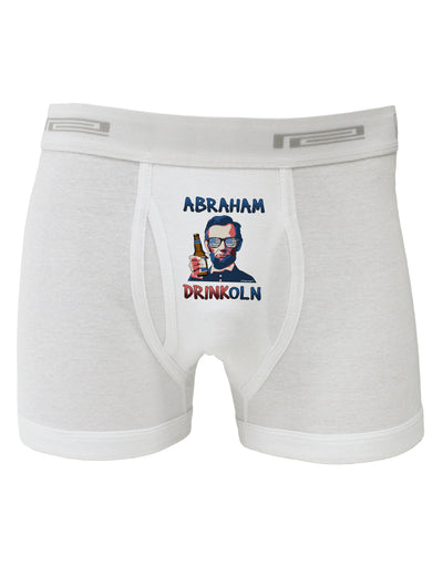 Abraham Drinkoln with Text Boxer Briefs-Boxer Briefs-TooLoud-White-Small-Davson Sales