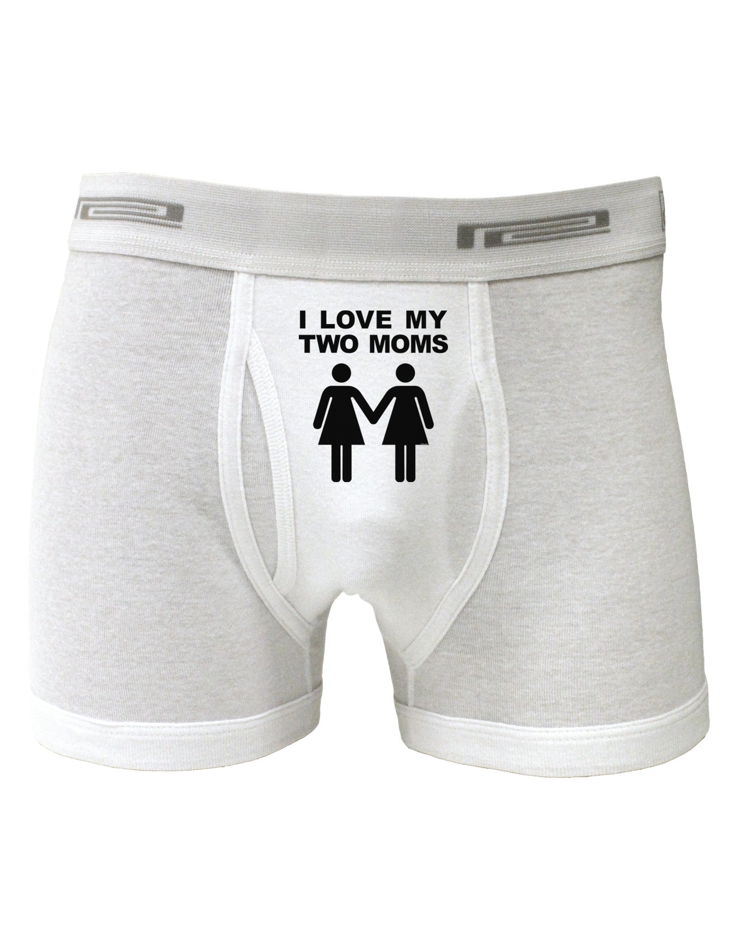 I Love My Two Moms Lesbian Mother Boxer Briefs-Boxer Briefs-TooLoud-White-Small-Davson Sales