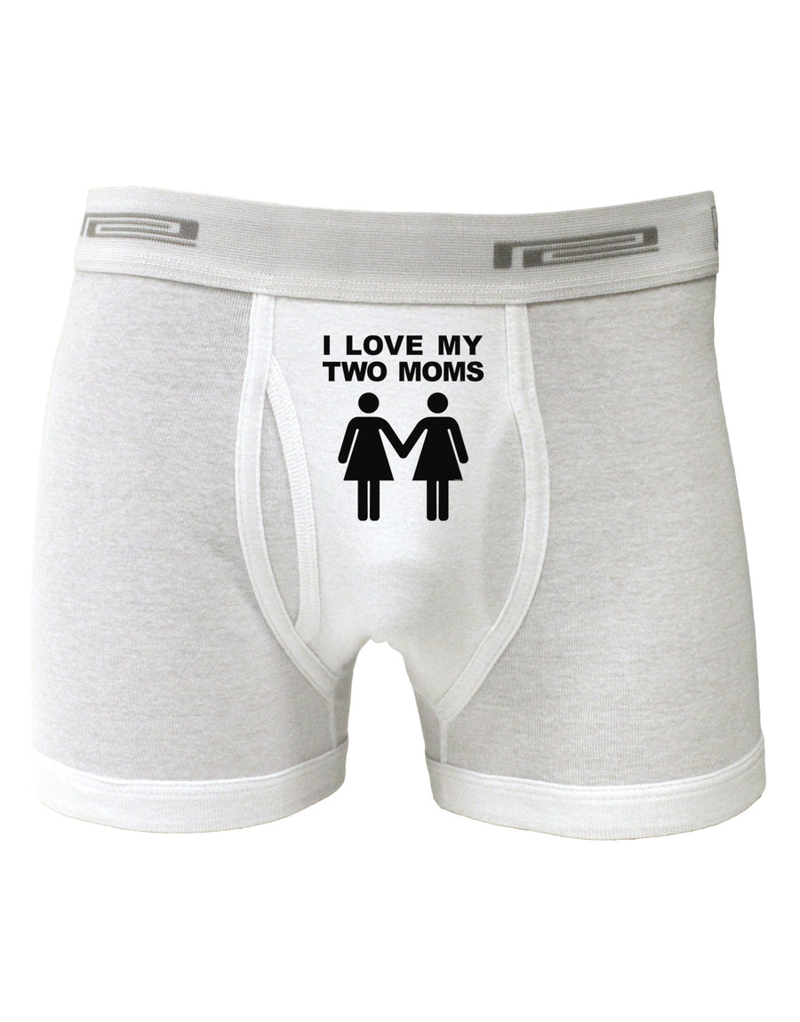 I Love My Two Moms Lesbian Mother Boxer Briefs-Boxer Briefs-TooLoud-White-Small-Davson Sales