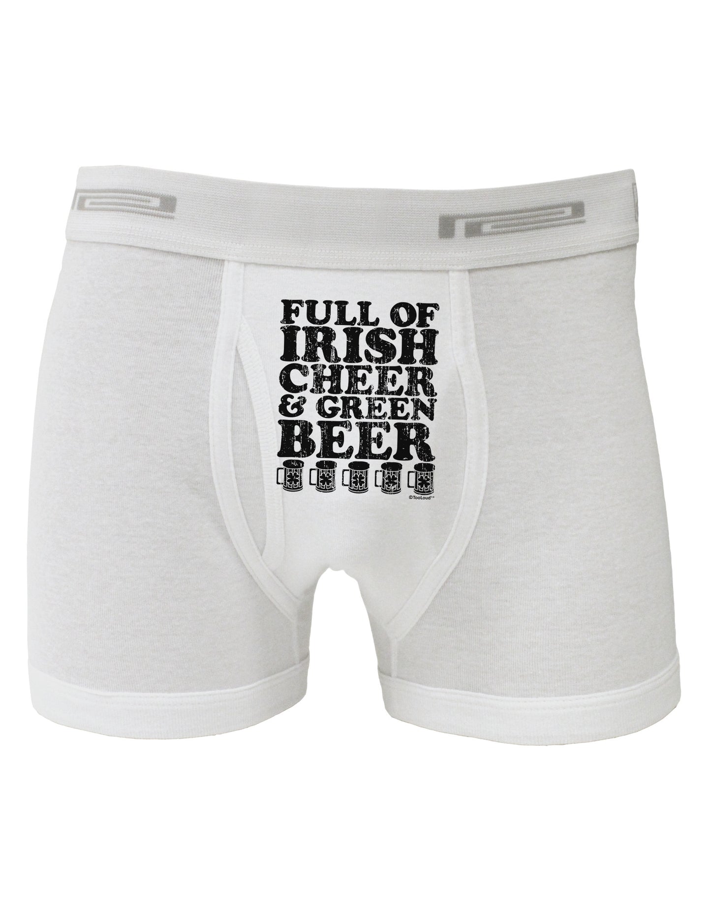 Full of Irish Cheer and Green Beer Boxer Briefs by TooLoud-Boxer Briefs-TooLoud-White-Small-Davson Sales