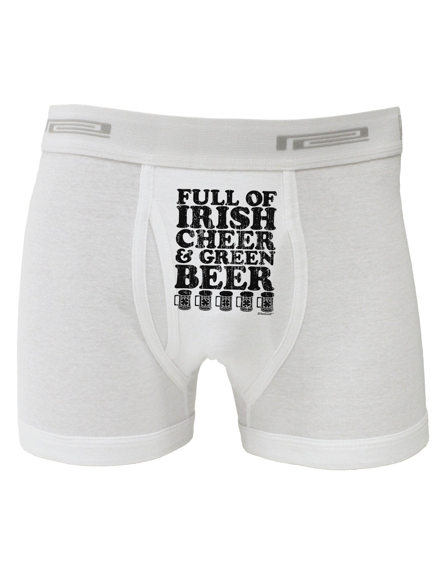Full of Irish Cheer and Green Beer Boxer Briefs by TooLoud-Boxer Briefs-TooLoud-White-Small-Davson Sales