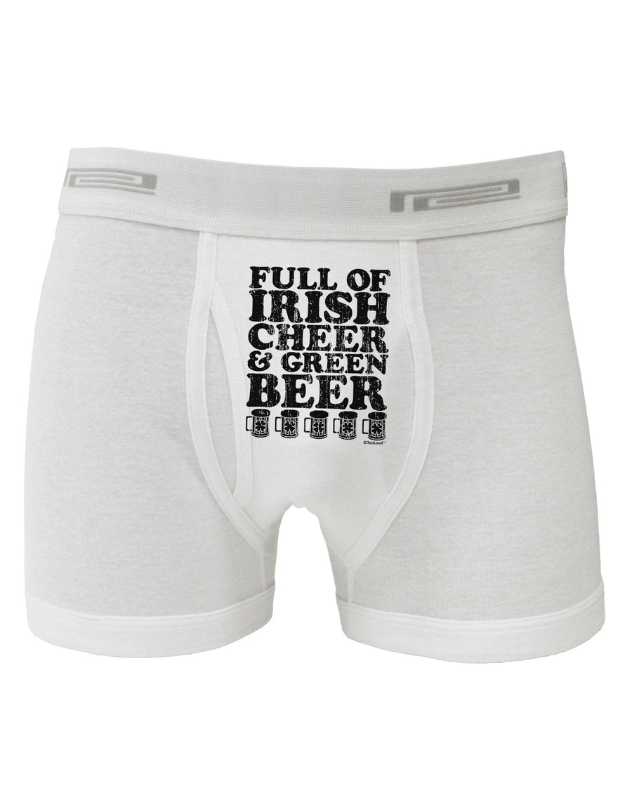 Full of Irish Cheer and Green Beer Boxer Briefs by TooLoud-Boxer Briefs-TooLoud-White-Small-Davson Sales