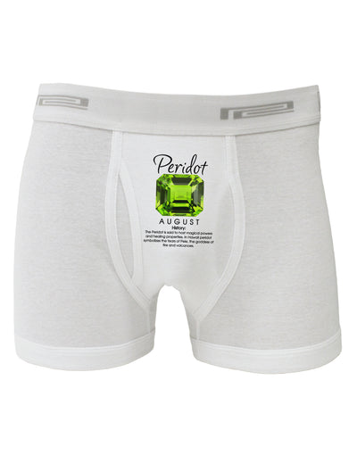 Birthstone Peridot Boxer Briefs-Boxer Briefs-TooLoud-White-Small-Davson Sales