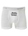 World's Okayest Brother Text Boxer Briefs by TooLoud-Boxer Briefs-TooLoud-White-Small-Davson Sales