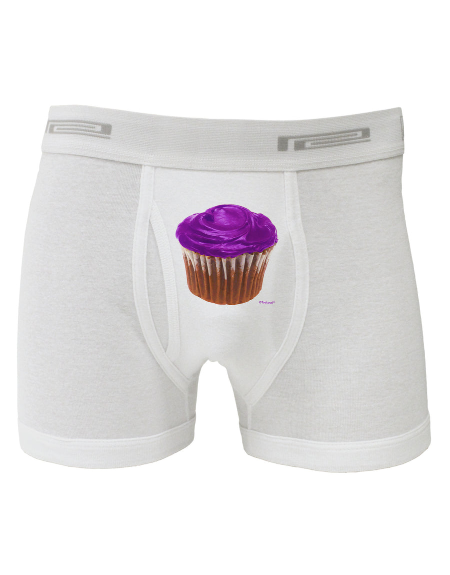 Giant Bright Purple Cupcake Boxer Briefs by TooLoud-Boxer Briefs-TooLoud-White-Small-Davson Sales