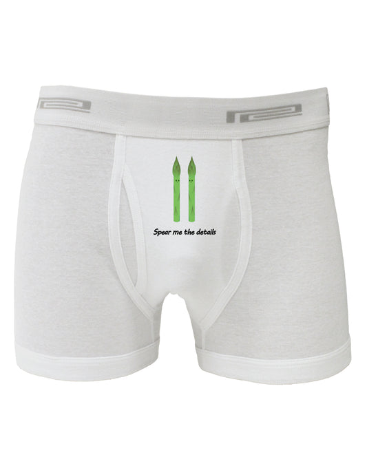 Asparagus - Spear Me the Details Boxer Briefs-Boxer Briefs-TooLoud-White-Small-Davson Sales