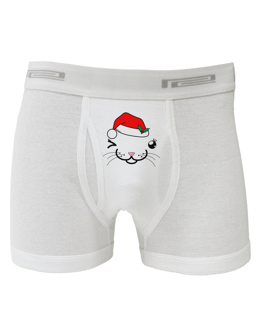 Kyu-T Face Kattia Santa Hat Girl Cat Boxer Briefs-Boxer Briefs-TooLoud-White-Small-Davson Sales