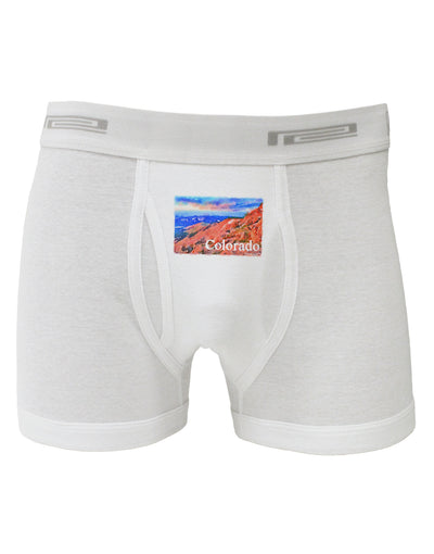 Colorado Mtn Sunset Soaked WaterColor Boxer Briefs-Boxer Briefs-TooLoud-White-Small-Davson Sales