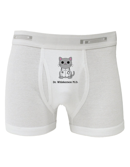 Dr Whiskerson MD - Cute Cat Design Boxer Briefs by TooLoud-Boxer Briefs-TooLoud-White-Small-Davson Sales
