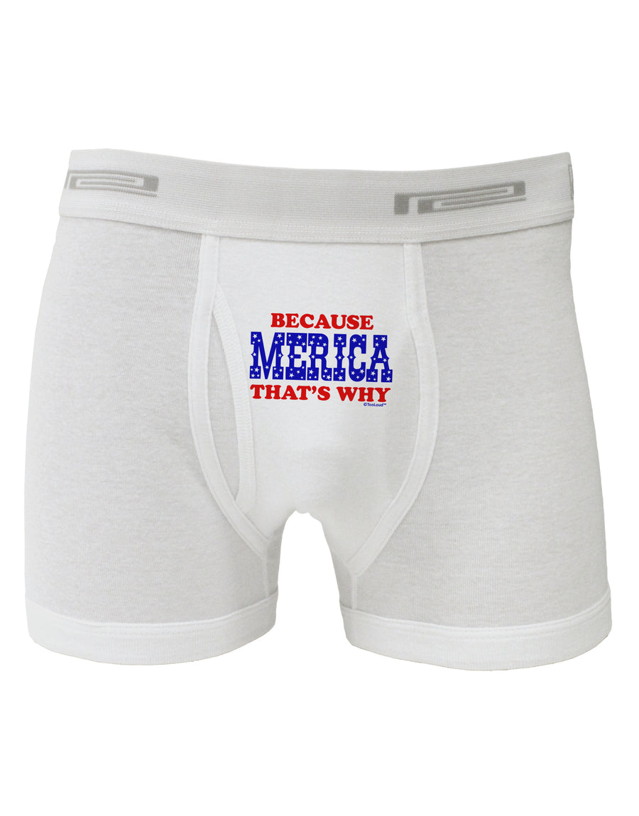 Because Merica That's Why Boxer Briefs-Boxer Briefs-TooLoud-White-Small-Davson Sales