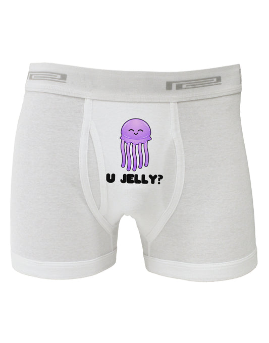 U Jelly Cute Jellyfish Boxer Briefs by TooLoud-Boxer Briefs-TooLoud-White-Small-Davson Sales