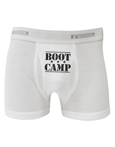 Bootcamp Large distressed Text Boxer Briefs-Boxer Briefs-TooLoud-White-Small-Davson Sales