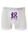 Hope for a Cure - Purple Ribbon Crohn’s Disease - Flowers Boxer Briefs-Boxer Briefs-TooLoud-White-Small-Davson Sales