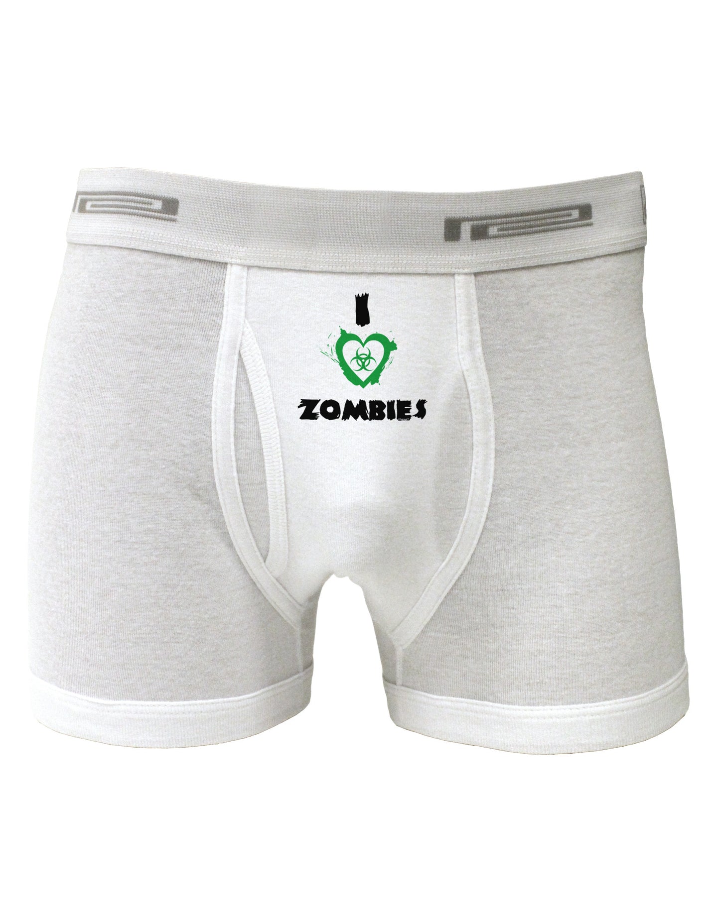 I Heart Zombies - Bio Hazard Heart Green Boxer Briefs-Boxer Briefs-TooLoud-White-Small-Davson Sales