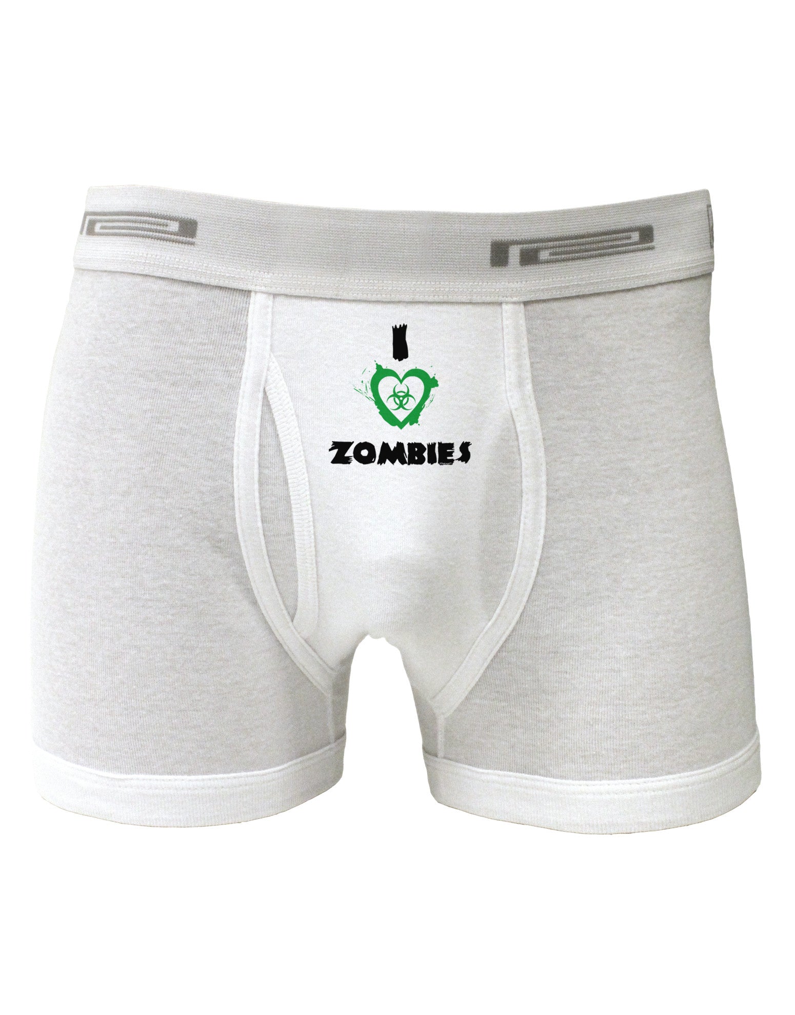 I Heart Zombies - Bio Hazard Heart Green Boxer Briefs-Boxer Briefs-TooLoud-White-Small-Davson Sales