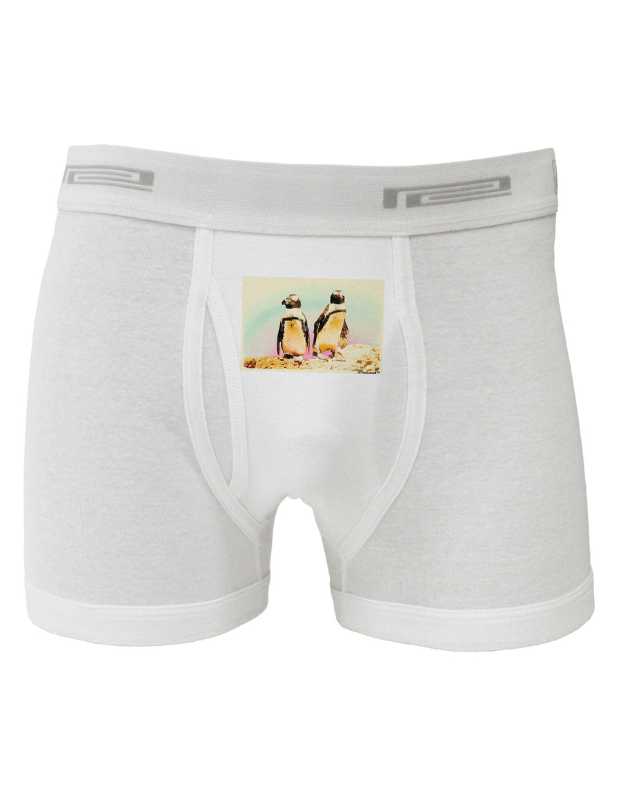 Magellanic Penguin Watercolor Boxer Briefs-Boxer Briefs-TooLoud-White-Small-Davson Sales