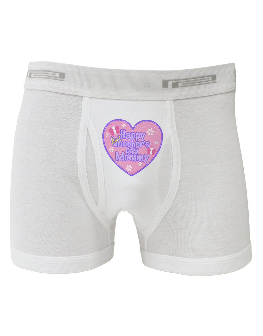 Happy First Mother's Day Mommy - Pink Boxer Briefs by TooLoud-Boxer Briefs-TooLoud-White-Small-Davson Sales