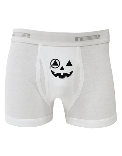 Monocle Jack-o-Lantern B-W Boxer Briefs-Boxer Briefs-TooLoud-White-Small-Davson Sales