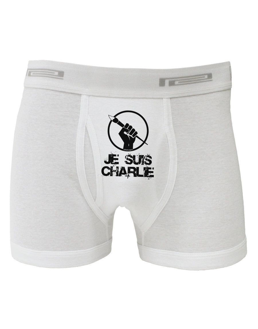 Je Suis Charlie Boxer Briefs-Boxer Briefs-TooLoud-White-Small-Davson Sales