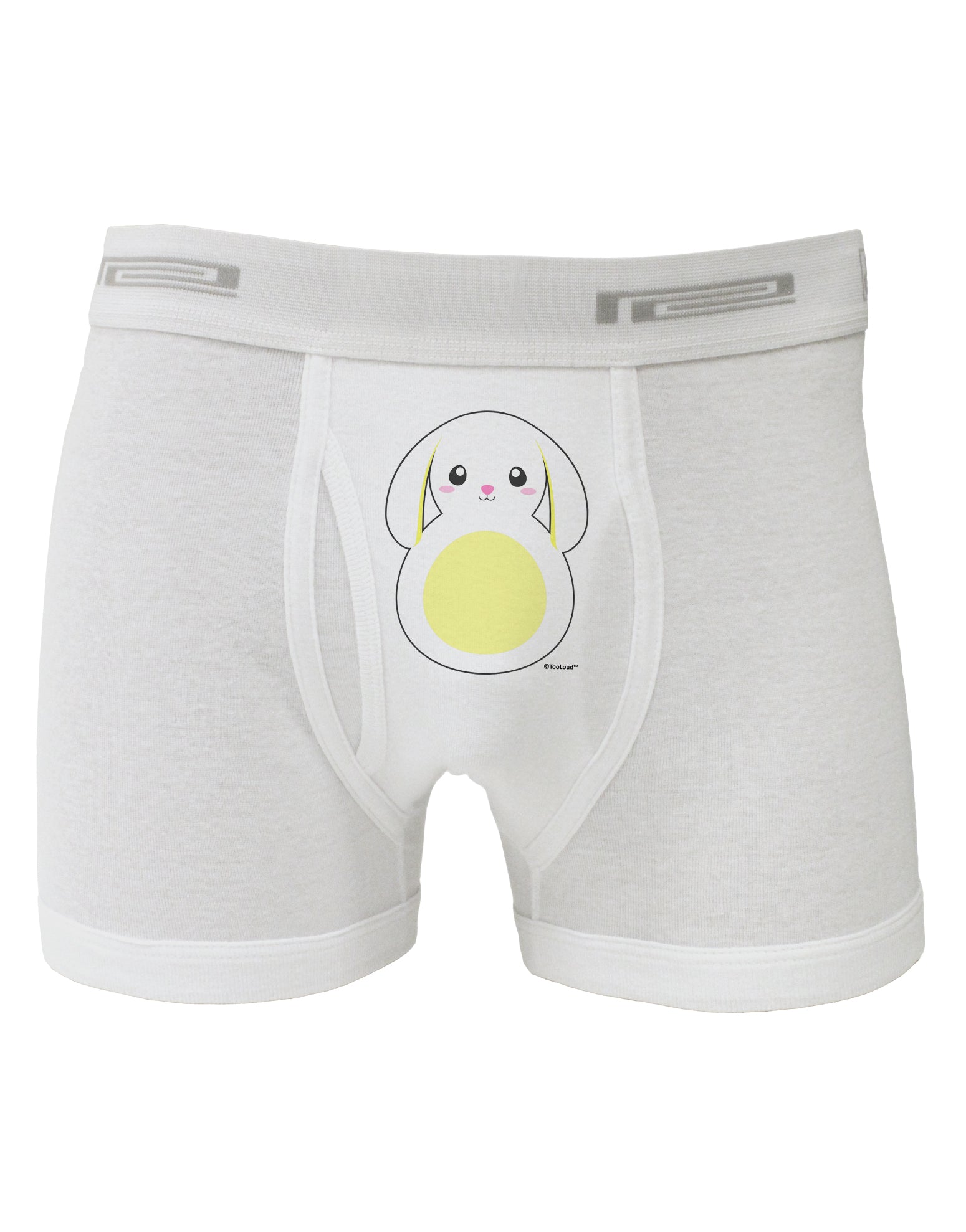 Cute Bunny with Floppy Ears - Yellow Boxer Briefs by TooLoud-Boxer Briefs-TooLoud-White-Small-Davson Sales