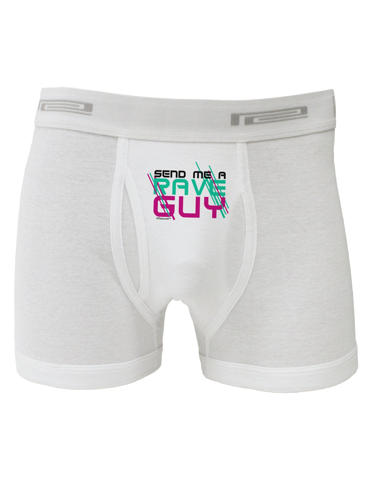 Send Me A Rave Guy Boxer Briefs-Boxer Briefs-TooLoud-White-Small-Davson Sales
