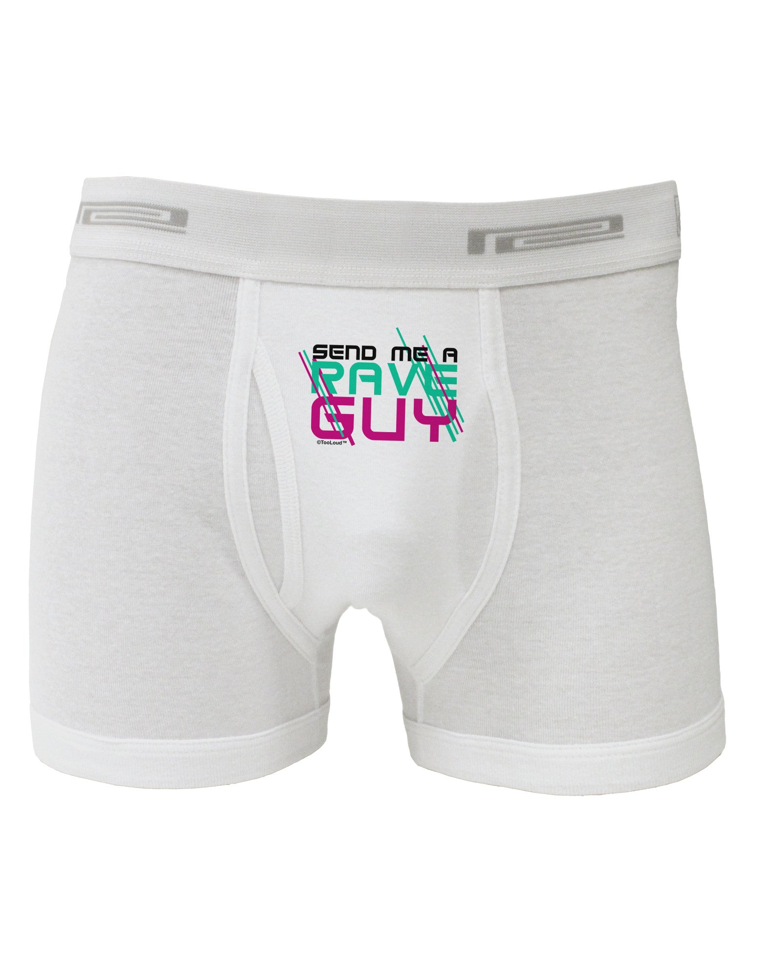 Send Me A Rave Guy Boxer Briefs-Boxer Briefs-TooLoud-White-Small-Davson Sales