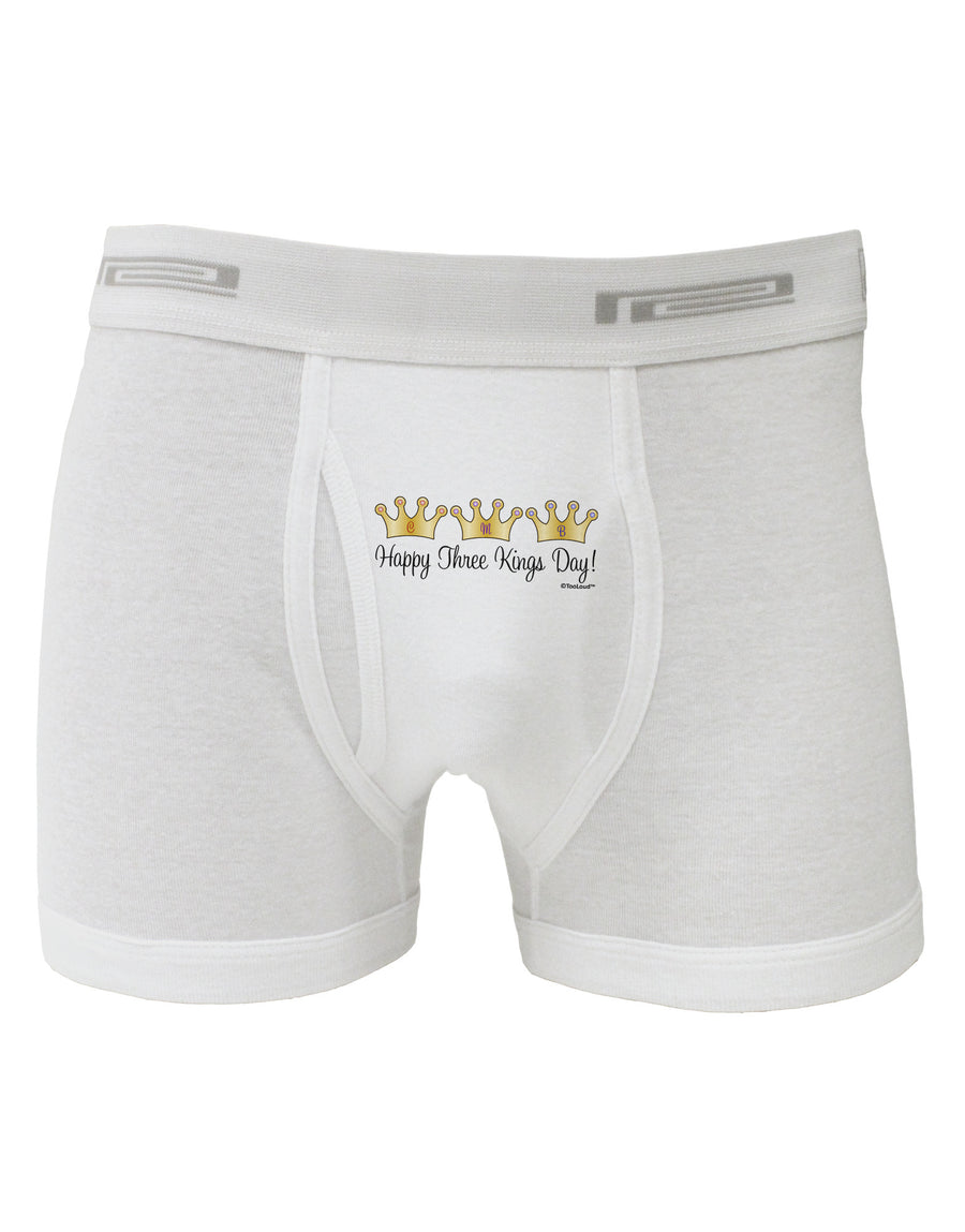 Happy Three Kings Day - 3 Crowns Boxer Briefs by TooLoud-Boxer Briefs-TooLoud-White-Small-Davson Sales