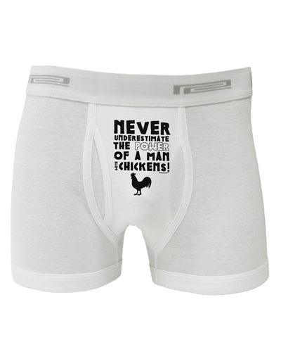 A Man With Chickens Boxer Briefs-Boxer Briefs-TooLoud-White-Small-Davson Sales