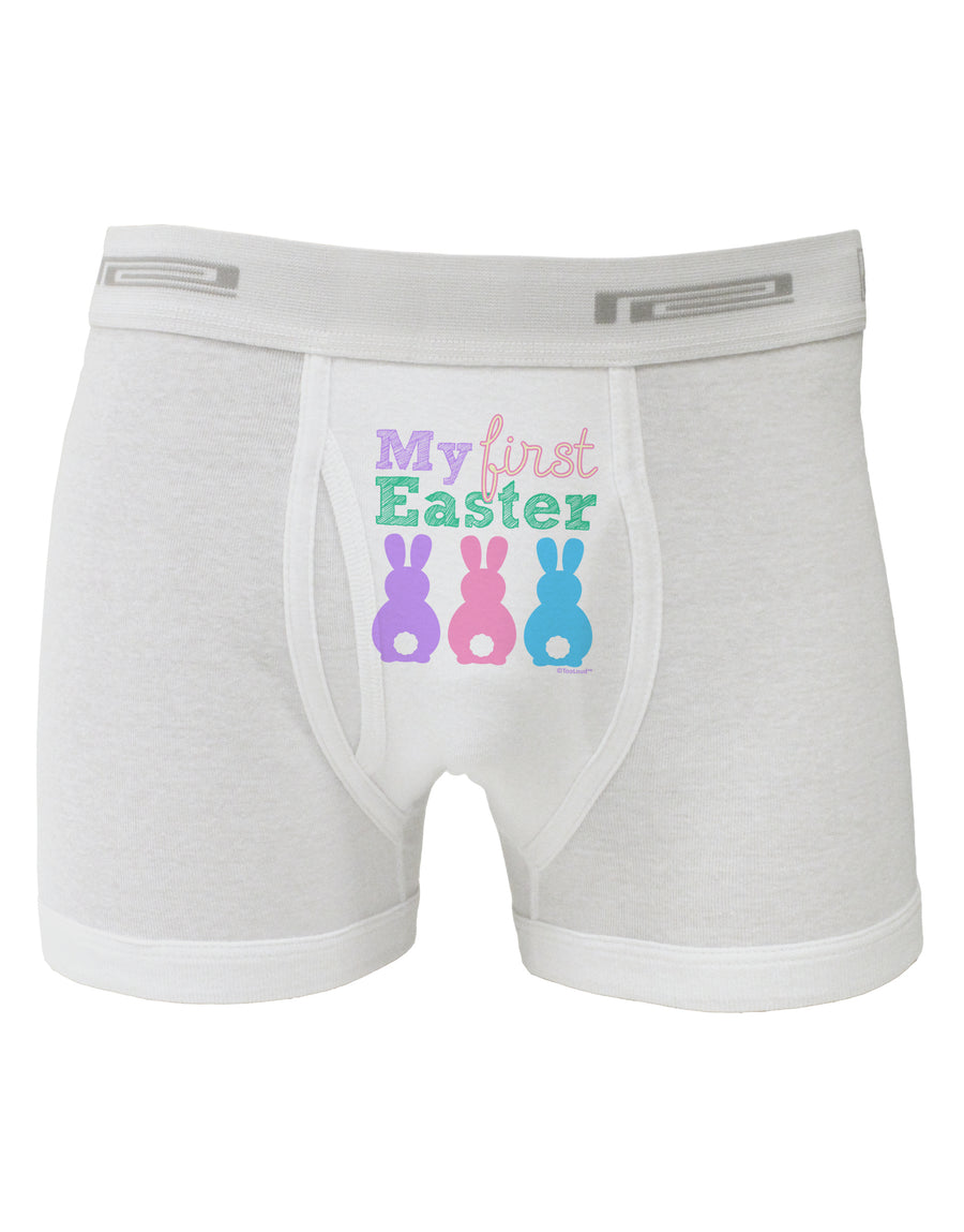 My First Easter - Three Bunnies Boxer Briefs by TooLoud-Boxer Briefs-TooLoud-White-Small-Davson Sales