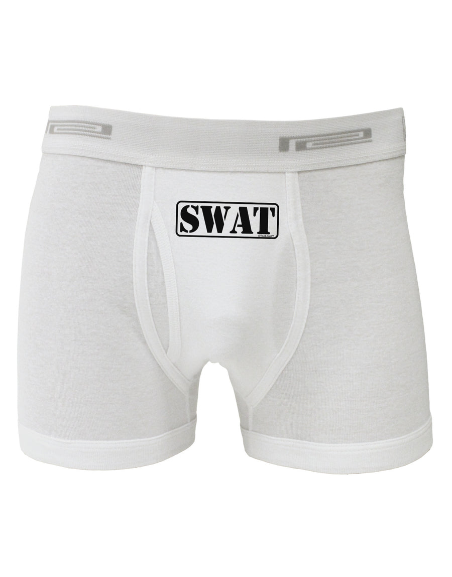 SWAT Team Logo - Text #2 Boxer Briefs by TooLoud-Boxer Briefs-TooLoud-White-Small-Davson Sales