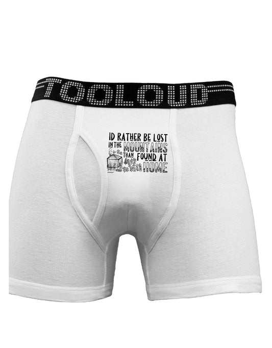 I'd Rather be Lost in the Mountains than be found at Home Boxer Briefs-Boxer Briefs-TooLoud-White-Small-Davson Sales