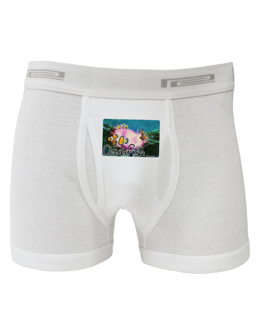 Clownfish Watercolor Text Boxer Briefs-Boxer Briefs-TooLoud-White-Small-Davson Sales