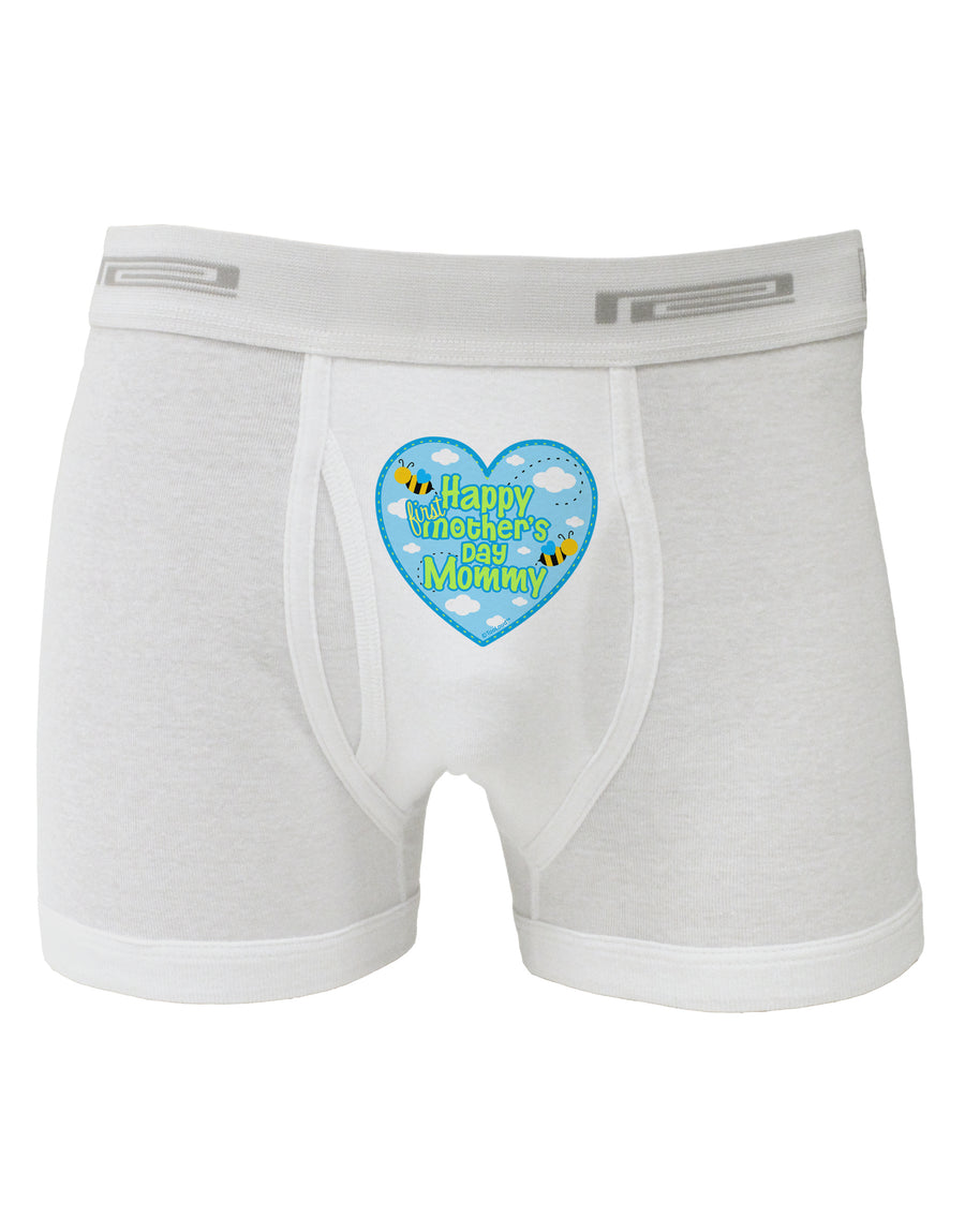 Happy First Mother's Day Mommy - Blue Boxer Briefs by TooLoud-Boxer Briefs-TooLoud-White-Small-Davson Sales