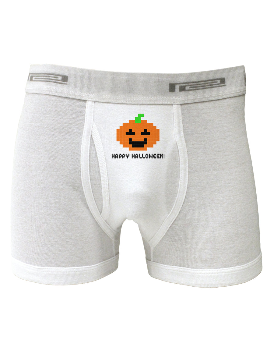 Pixel Pumpkin - Halloween Boxer Briefs-Boxer Briefs-TooLoud-White-Small-Davson Sales