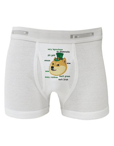 St Patricks Day Leprechaun Doge Boxer Briefs-Boxer Briefs-TooLoud-White-Small-Davson Sales