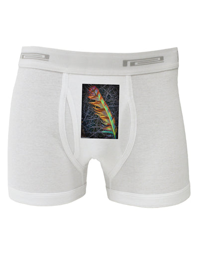 Rainbow Feather Boxer Briefs-Boxer Briefs-TooLoud-White-Small-Davson Sales