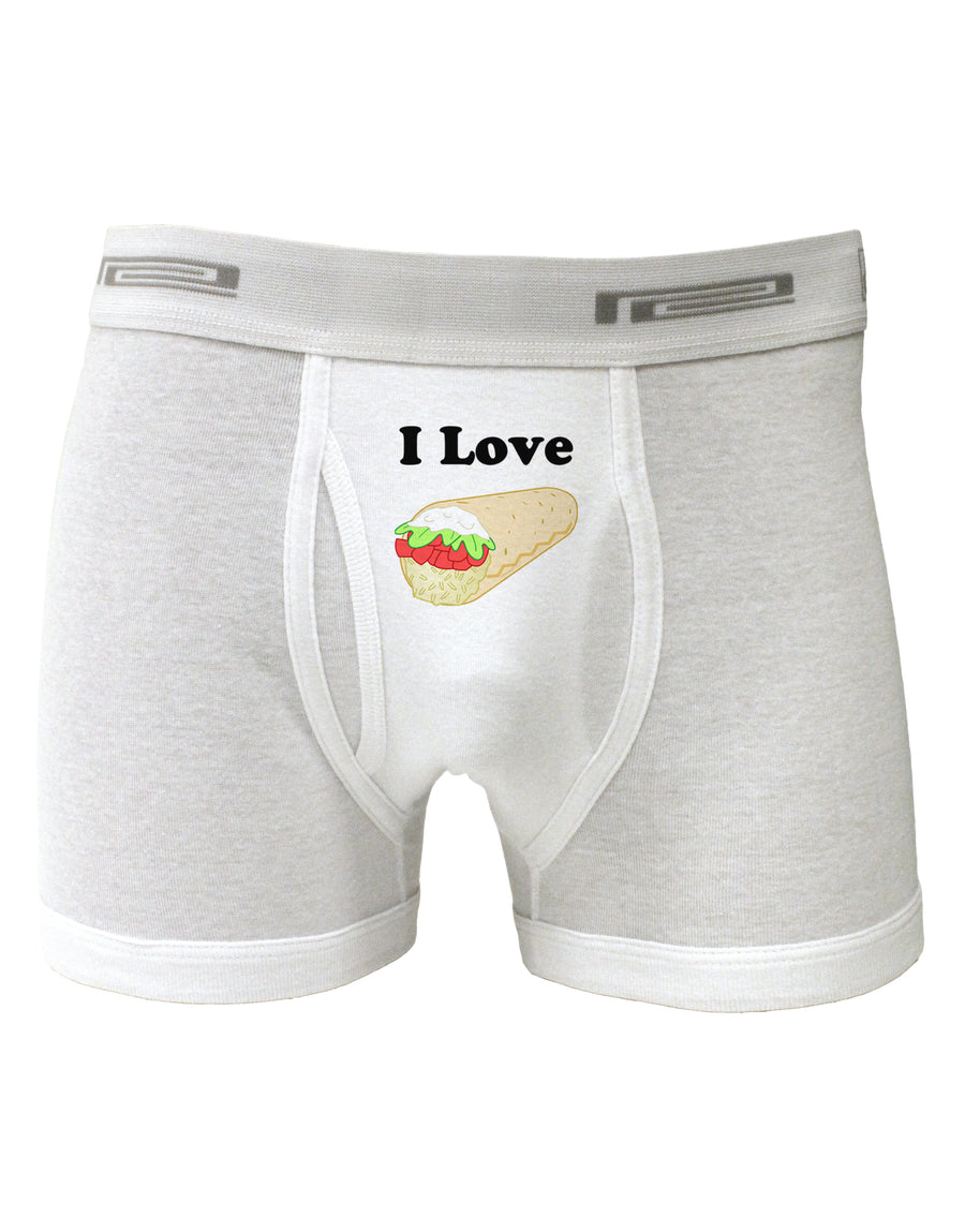 I Love Burritos - Funny Food Boxer Briefs-Boxer Briefs-TooLoud-White-Small-Davson Sales